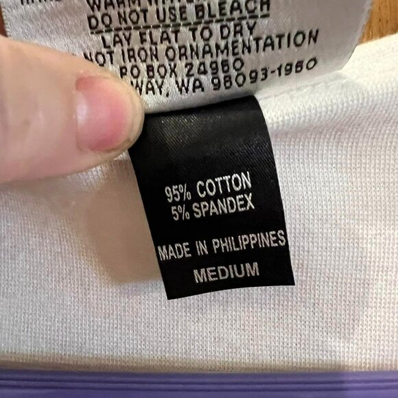 🐻Size M - Christine Alexander - White 3/4 Sleeve Pullover w/Cute Design - Picture 4 of 7